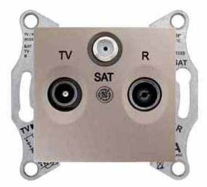 Schneider Electric Gniazdo antenowe satyna RTV/SAT - SDN3501268