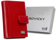 Portfele - Skórzane etui na karty i dokumenty zapinane na zatrzask - Rovicky - miniaturka - grafika 1