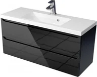 Szafki łazienkowe - Szafka z Umywalką ETHOS 100 cm BLACK - miniaturka - grafika 1