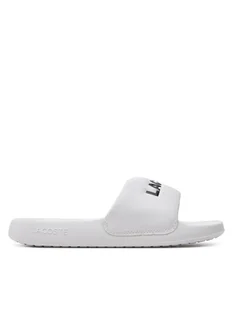 Lacoste Klapki Serve Slide 1.0 747CFA0032 Biały - Klapki i japonki damskie - miniaturka - grafika 1
