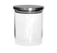 Pojemniki kuchenne - Słoik nowoczesny szklany z metalową pokrywką 600ml - miniaturka - grafika 1