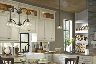 Lampa wisząca Trilogy - kolor brązowy, transparentny - QZ/TRILOGY/MP - Lampy sufitowe - miniaturka - grafika 1