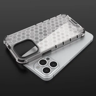 Honeycomb etui pancerny pokrowiec z żelową ramką iPhone 13 Pro niebieski - Etui i futerały do telefonów - miniaturka - grafika 9