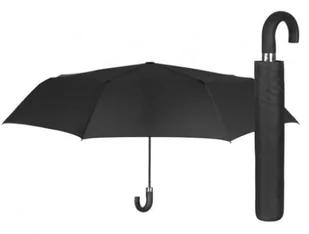 Parasol męski składany Perletti Basic z etui, czarny - Parasole - miniaturka - grafika 1