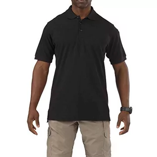 Koszulki męskie - 5.11 Taktyczna męska koszulka polo z krótkim rękawem, tkanina polibawełniana, odporna na zagniecenia, styl 41180 - grafika 1