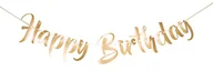 Dekoracje sali - FOL Baner Happy Birthday złoty - 1 szt. F65186 - miniaturka - grafika 1