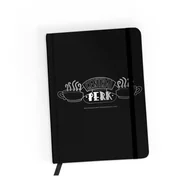 Notesy i bloczki - Notes w linie, Friends 003, czarny ze srebrnym tłoczonym napisem - miniaturka - grafika 1