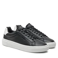 Sneakersy damskie - Sneakersy Calvin Klein Cupsole Lace Up W/Ml Lth HW0HW02201 Czarny - miniaturka - grafika 1
