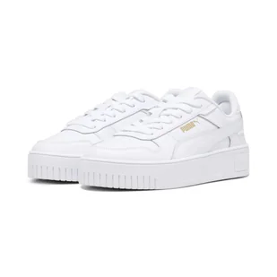 Młodzieżowe sneakersy Carina Street PUMA White Gold - Buty dla dziewczynek - miniaturka - grafika 1