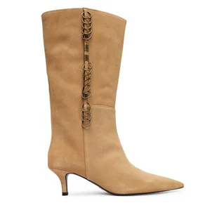 Kozaki Patrizia Pepe 8Y0138 L033 Beżowy - Kozaki damskie - miniaturka - grafika 1