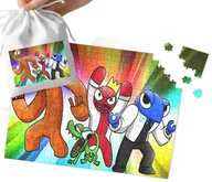 Puzzle - PUZZLE - RAINBOW FRIENDS WZORY Z BAJEK I GIER PREZENT 110EL + WORECZEK - miniaturka - grafika 1
