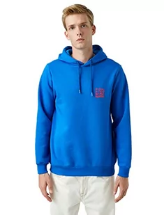 Koton Męska bluza KapuzenPullover z Spruchem, Saks Blau (969), XL, Saks niebieski (969), XL - Bluzy męskie - miniaturka - grafika 1