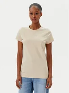 Koszulki i topy damskie - BOSS T-Shirt C_Elogo_20 50541343 Beżowy Slim Fit - miniaturka - grafika 1