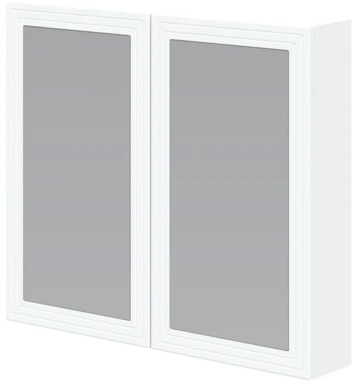 Szafka łazienkowa TORETO 2D 80cm biały mat z lustrem HALMAR