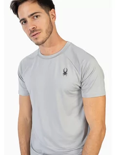 Koszulki sportowe męskie - SPYDER Koszulka sportowa w kolorze jasnoszarym - grafika 1