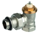Głowice termostatyczne - Zawór termostatyczny, kątowy, wkładka SX, 1/2", gwint wewnętrzny, złączka do grzejnika z uszczelnieniem miękkim - miniaturka - grafika 1