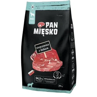 Pan Mięsko Wieprzowina z dzikiem M 20kg - Sucha karma dla psów - miniaturka - grafika 1