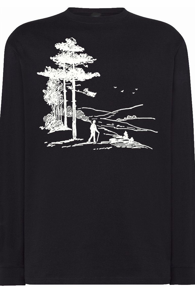 Longsleeve męski nadruk WĘDRÓWKI HIKING r.S