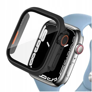 Etui 360 Defense360 z szybką do Apple Watch 7/8/9 45mm, czarno-pomarańczowe - Akcesoria do smartwatchy - miniaturka - grafika 1
