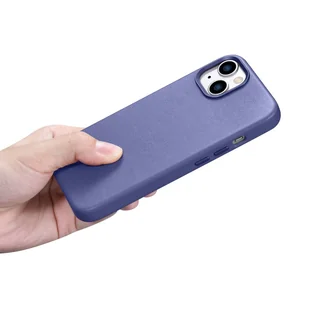 iCarer Case Leather pokrowiec etui z naturalnej skóry do iPhone 14 jasnofioletowy (WMI14220705-LP) (kompatybilne z MagSafe) - Etui i futerały do telefonów - miniaturka - grafika 21