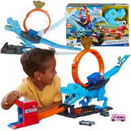 Samochody i pojazdy dla dzieci - Hot Wheels City Zestaw Pętla T-Rex Zestaw Tematyczny - miniaturka - grafika 1