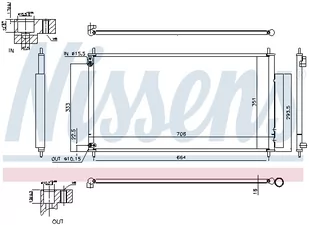 NISSENS CHŁODNICA KLIMATYZACJI 940340 HONDA CIVIC 1,8 12 940340 - Chłodnice - miniaturka - grafika 1