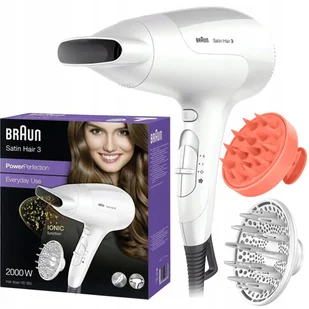 Suszarka Braun BRHD385 E Satinhair + masażer - Suszarki do włosów - miniaturka - grafika 1