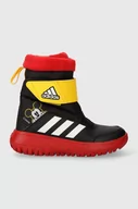 Buty dla dziewczynek - adidas buty zimowe dziecięce IG7189 Winterplay Mickey C CBLACK/FTWWHT kolor czarny - miniaturka - grafika 1