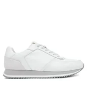 Sneakersy męskie - Sneakersy Calvin Klein Low Top Lace Up Lth Mono HM0HM01807 Szary - miniaturka - grafika 1
