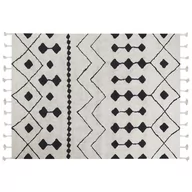 Dywany - Lumarko Dywan bawełniany 160 x 230 cm biało-czarny KHEMISSET - miniaturka - grafika 1