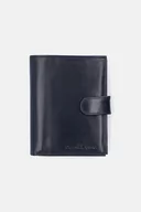 Portfele - Portfel Męski Skórzany Granatowy z RFID - miniaturka - grafika 1