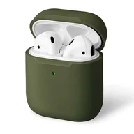 Akcesoria do słuchawek - Apple UNIQ Etui Uniq Lino AirPods 1 / 2, oliwkowe 8886463669297 - miniaturka - grafika 1