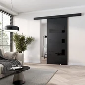 Drzwi wewnętrzne - Drzwi przesuwne wewnętrzne CLEAN C 96 cm w kolorze czarnym. - miniaturka - grafika 1