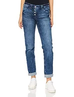 Spodnie damskie - Cecil Damskie spodnie jeansowe Scarlett Loose, Mid Blue Wash - srebrny, 25W / 30L - miniaturka - grafika 1