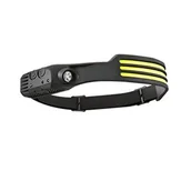 Latarki - Ultramocna lampa czołowa LED, super jasna 3 Latarka czołowa LED z akumulatorem USB i czujnikiem ruchu, idealna na wędkowanie, kemping - miniaturka - grafika 1