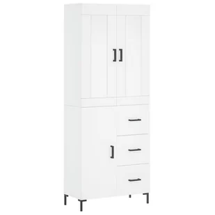Witrynka, biała, 69,5x34x180 cm, materiał drewnopochodny Lumarko! - Witryny Witrynka, biała, 69,5x34x180 cm, materiał drewnopochodny Lumarko! - Witryny - miniaturka - grafika 3