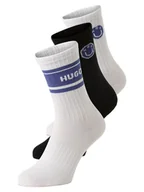 Skarpetki damskie - HUGO BLUE Skarpety w 3-paku Kobiety biały|czarny jednolity, 36-42 - miniaturka - grafika 1