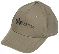 Czapki damskie - Alpha Industries Męska czapka z daszkiem Alpha Cap, ciemnozielony, jeden rozmiar - miniaturka - grafika 1