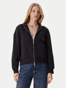 Bluzy damskie - Calvin Klein Bluza LV044C211G Czarny Relaxed Fit - miniaturka - grafika 1