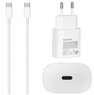 Ładowarki do telefonów - Ładowarka Samsung Oryginalna Szybka Ładowarka Sieciowa 25W Fast Charge + Kabel USB-C one size - miniaturka - grafika 1