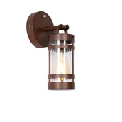 Lampy ogrodowe - QAZQA Kinkiet zewnętrzny rdzawy brąz IP44 Czujnik światła i ciemności - Ruben - miniaturka - grafika 1