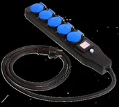 Przedłużacze i rozgałęźniki - As-Schwabe PRZEDŁUŻACZ NEOPREN 5 MB 5 GNIAZD AS838628 - miniaturka - grafika 1