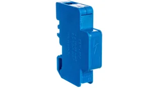 Blok rozdzielczy modułowy 1-biegunowy 60A we: 1x6-35mm2 wy: 6x2,5-6mm2 niebieski LBR60A 84326003 - Rozdzielnie elektryczne - miniaturka - grafika 1
