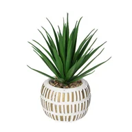 Sztuczne kwiaty - Dekoracja Aloes w doniczce 13cm, 8 x 8 x 13 cm - miniaturka - grafika 1