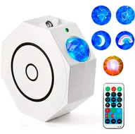 Projektory dla dzieci - PROJEKTOR GWIAZD NIEBA LAMPKA NOCNA RZUTNIK LASEROWY DLA DZIECI 3D + PILOT - miniaturka - grafika 1