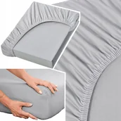 Prześcieradła - Prześcieradło 100% Bawełna CZESANA 240x220 + 30cm z GUMKĄ na wysoki materac - miniaturka - grafika 1