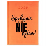 Notesy i bloczki - KALENDARZ KSIĄŻKOWY 2025 POMARAŃCZOWY Planer Prezent dla Nauczyciela Wzory - miniaturka - grafika 1