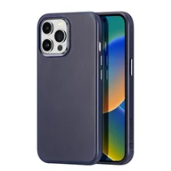Etui i futerały do telefonów - Dux Ducis Naples etui iPhone 14 Pro magnetyczny skórzany pokrowiec MagSafe niebieskie - miniaturka - grafika 1