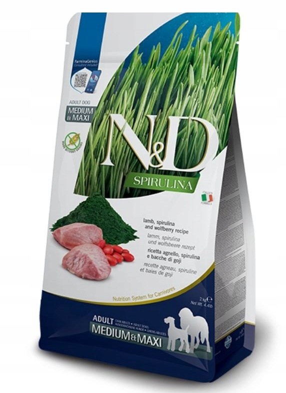 FARMINA N&D Spirulina Lamb Adult Medium& Maxi 7kg