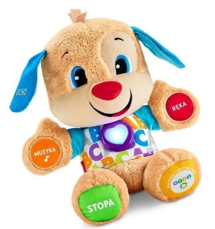 Fisher Price Maskotka edukacyjna Piesek pluszak dla dziecka nauka rozwój